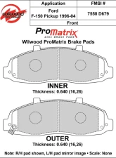 Wilwood Pad Set Promatrix D679                                     - 150-D0679K - Image 2