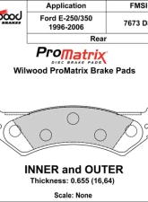 Wilwood Pad Set Promatrix D802                                     - 150-D0802K - Image 2