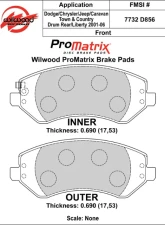 Wilwood Pad Set Promatrix D856                                     - 150-D0856K - Image 2