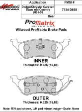 Wilwood Pad Set Promatrix D858                                     - 150-D0858K - Image 2