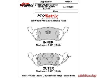 Wilwood Pad Set Promatrix D858 - 150-D0858K