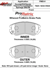 Wilwood Pad Set Promatrix D924                                     - 150-D0924K - Image 2