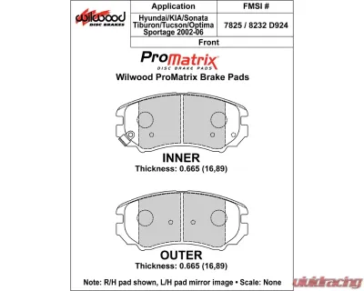 Wilwood Pad Set Promatrix D924 - 150-D0924K
