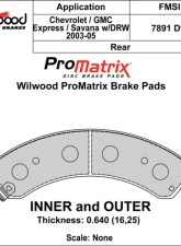 Wilwood Pad Set Promatrix D989                                     - 150-D0989K - Image 2