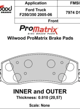 Wilwood Pad Set Promatrix D1069                                     - 150-D1069K - Image 2