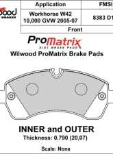 Wilwood Pad Set Promatrix D1268                                     - 150-D1268K - Image 2