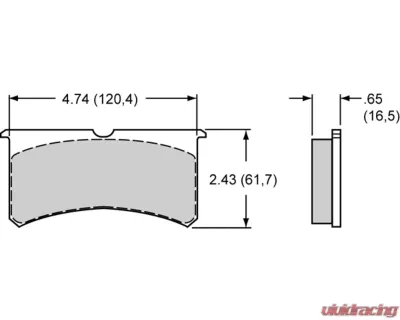 Wilwood FNSL4 | 6 BNSL4 | 6 PolyMatrix Pad Set 7416 Q 150-Q-7416K - 150-Q-7416K
