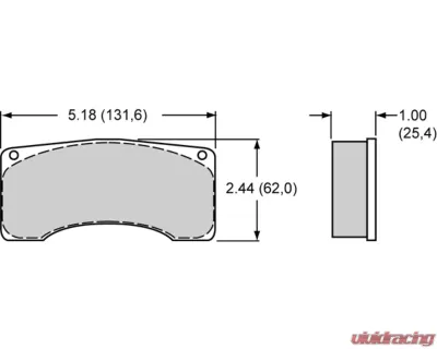 Wilwood PolyMatrix Pad Set 9225 A - 15A-10154K