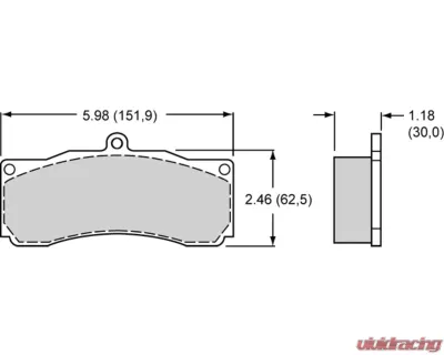 Wilwood PolyMatrix Pad Set 8830 A - 15A-10253K