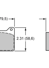 Wilwood Powerlite PolyMatrix Pad Set 7912 B                                     - 15B-8949K - Image 2