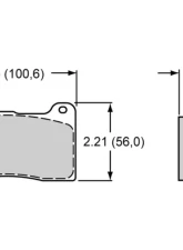 Wilwood DynaPro Dynalite-With Bridge Bolt PolyMatrix Pad Set 7812 B                                     - 15B-9836K - Image 2