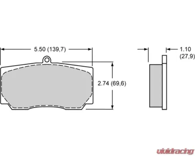 Wilwood Integra HP PolyMatrix Pad Set 9828 H - 15H-8110K
