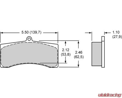 Wilwood PolyMatrix Pad Set 9728 H - 15H-8120K