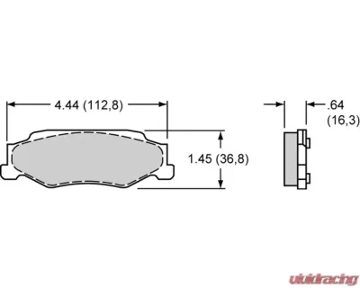 Wilwood PolyMatrix Pad Set D732 H - 15H-8599K
