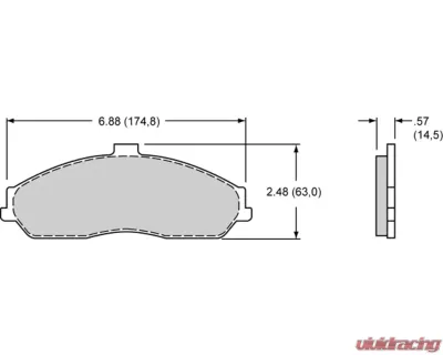 Wilwood PolyMatrix Pad Set D731 H - 15H-8600K