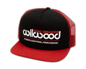 Wilwood Mesh Cap Adjustable Flat Bill Black Red
