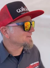 Wilwood Mesh Cap Adjustable Flat Bill Black Red                                     - 450-10552 - Image 2