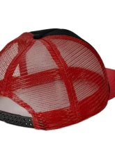 Wilwood Mesh Cap Adjustable Flat Bill Black Red                                     - 450-10552 - Image 3