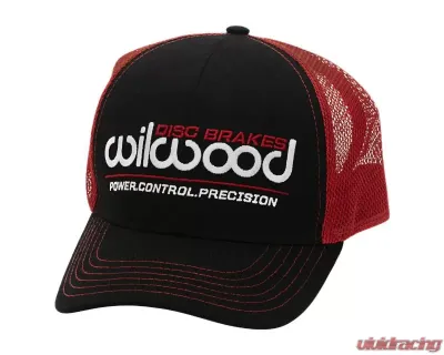 Wilwood Mesh Cap Adjustable Formed Bill Black Red - 450-10551