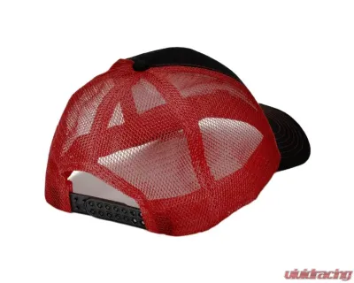 Wilwood Mesh Cap Adjustable Formed Bill Black Red - 450-10551