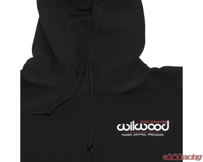 Wilwood Sweatshirt Hooded Black - 450-10598-LG