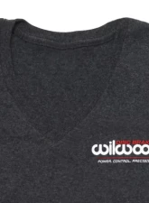 Wilwood T-Shirt Dark Grey Ladies V-Neck                                     - 450-16123-LG - Image 2