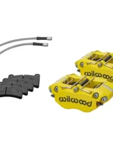 Wilwood NDPR Rear Caliper Kit Yellow w/ Lines Porsche 911 1984-1989                                     - 140-16678-Y - Image 2