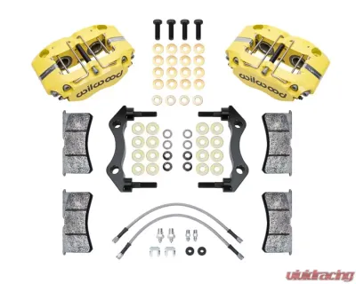 Wilwood NDPR Rear Caliper Kit Yellow w/ Lines Porsche 911 1984-1989 - 140-16678-Y