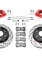 Wilwood AERO6 DM Front 1 PC Rotor Kit 13.38 Drilled Red w/ Lines Ford F150 2010-2018                                     - 140-16806-DR - Image 2