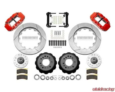 Wilwood FNSL6R Front Hub Kit 14.00" Red WWE Tri Five ProSpindle - 140-16909-R