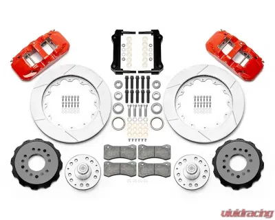 Wilwood AERO6 Front Hub Kit 14.00 Red WWE Tri Five ProSpindle - 140-16910-R