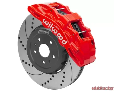Wilwood SX6R Big Brake Dynamic Front Brake Kit SRP Drilled & Slotted Rotor Red Caliper Chevrolet C8 Corvette Stingray 2020-2024 - 140-17004-DR