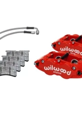 Wilwood Powerlite Front Caliper Kit Red 3.00" MT w/Lines Porsche 911 1969-1974                                     - 140-17019-R - Image 2