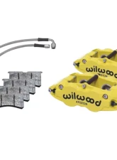 Wilwood Powerlite Front Caliper Kit Yellow 3.00" MT w/Lines Porsche 911 1969-1974                                     - 140-17019-Y - Image 2