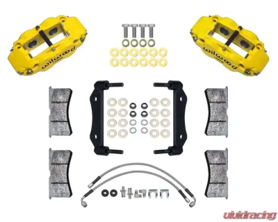 Wilwood Powerlite Front Caliper Kit Yellow 3.00" MT w/Lines Porsche 911 1969-1974 - 140-17019-Y