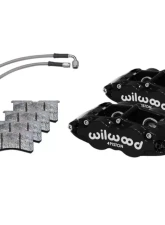 Wilwood Powerlite Front Caliper Kit Black 3.00" MT w/Lines Porsche 911 1969-1974                                     - 140-17019 - Image 2
