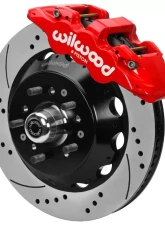 Wilwood AERO6 Front Hub Kit 14.00 Drilled Red No Limit ZG Spindle                                     - 140-17149-DR - Image 2