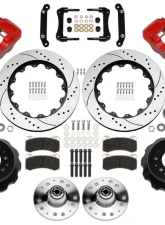 Wilwood AERO6 Front Hub Kit 14.00 Drilled Red No Limit ZG Spindle                                     - 140-17149-DR - Image 2