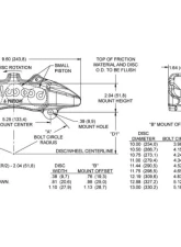 Wilwood 1.62 | 1.12 | 1.12" Pistons 0.81" Disc Caliper Forged DP6A 5.25" mt. Ano-L | H                                     - 120-13435 - Image 3