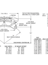 Wilwood 1.38" Pistons .81" Disc Caliper Dynapro 5.25" mt. Ano                                     - 120-16494 - Image 3