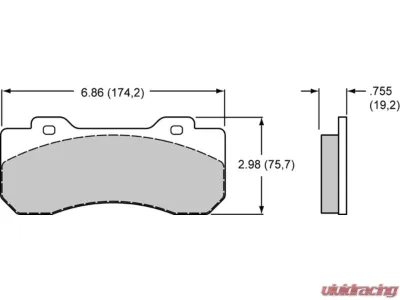Wilwood Caliper TX4R R/H Anodize 1.62/1.38" Pistons 1.25" Disc - 120-16730