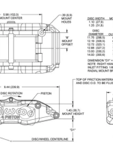 Wilwood Billet Narrow Superlite 4 Front Mount Brake Caliper R/H Black                                     - 120-8071-R - Image 3