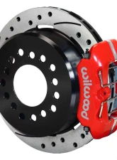 Wilwood Forged Dynapro Low-Profile Rear Parking Brake Kit - Drilled and Slotted Rotor - Red                                     - 140-14400-DR - Image 3