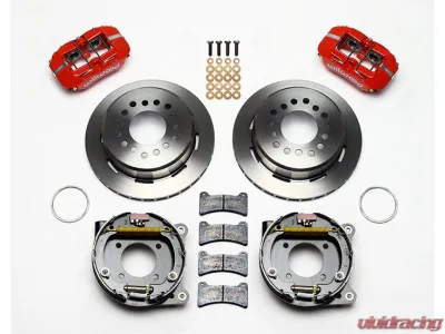 Wilwood Forged Dynapro Low-Profile Rear Parking Brake Kit - Plain Rotor - Red - 140-14400-R