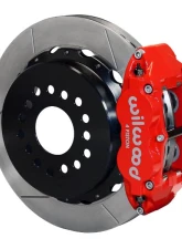 Wilwood Forged Narrow Superlite 4R Big Brake Rear Parking Brake Kit - Slotted Rotor - Red                                     - 140-14878-R - Image 3
