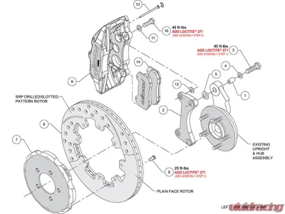 Wilwood Forged DynaPro 6A Front Hat Kit 12.19" Chrysler PT Cruiser | Dodge Neon SRT-4 2000-2004 - 140-16827