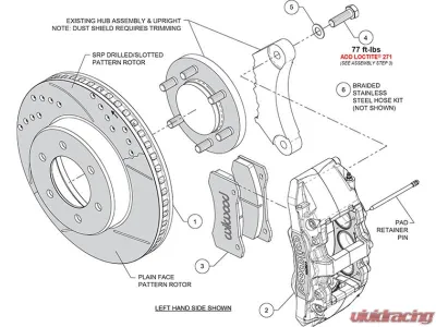 Wilwood 1Piece 13.38inch Front Drilled AERO6-DM RTR Kit w/Lines Toyota LC300 | Tundra 2022-2024 - 140-17528-D