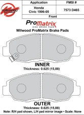 Wilwood BP-10 D154 Pad Set                                     - 150-10-D0465K - Image 2