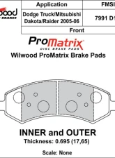 Wilwood BP-10 D1084 Pad Set                                     - 150-10-D1084K - Image 2