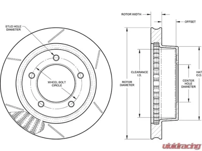 Wilwood 12.28 x 1.25 5x5.906 Rotor 1.655 Offset GT BLK - 160-15758-GTB
